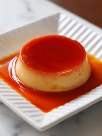 Eggless Caramel Custard with Agar Agar and Vanilla Recipe