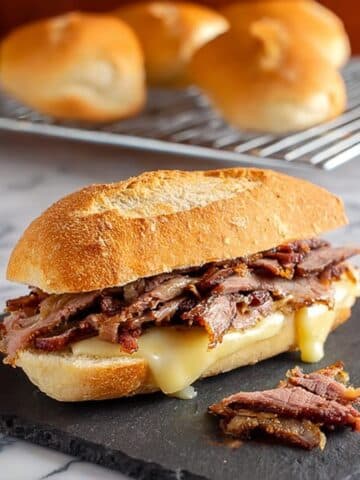 Homemade Philly Cheesesteak with Freshly Baked Rolls Recipe