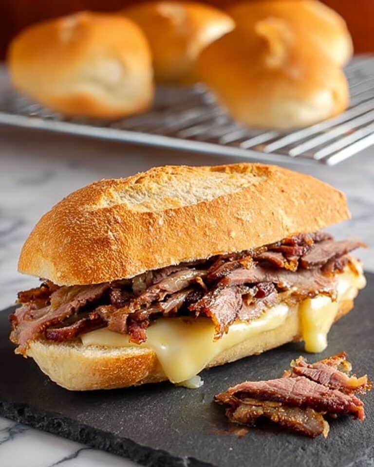 Homemade Philly Cheesesteak with Freshly Baked Rolls Recipe