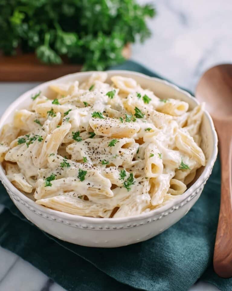Creamy White Sauce Penne Pasta Recipe