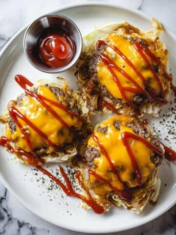 Sheet Pan Cabbage Burgers with Guinness Caramelized Onions Recipe