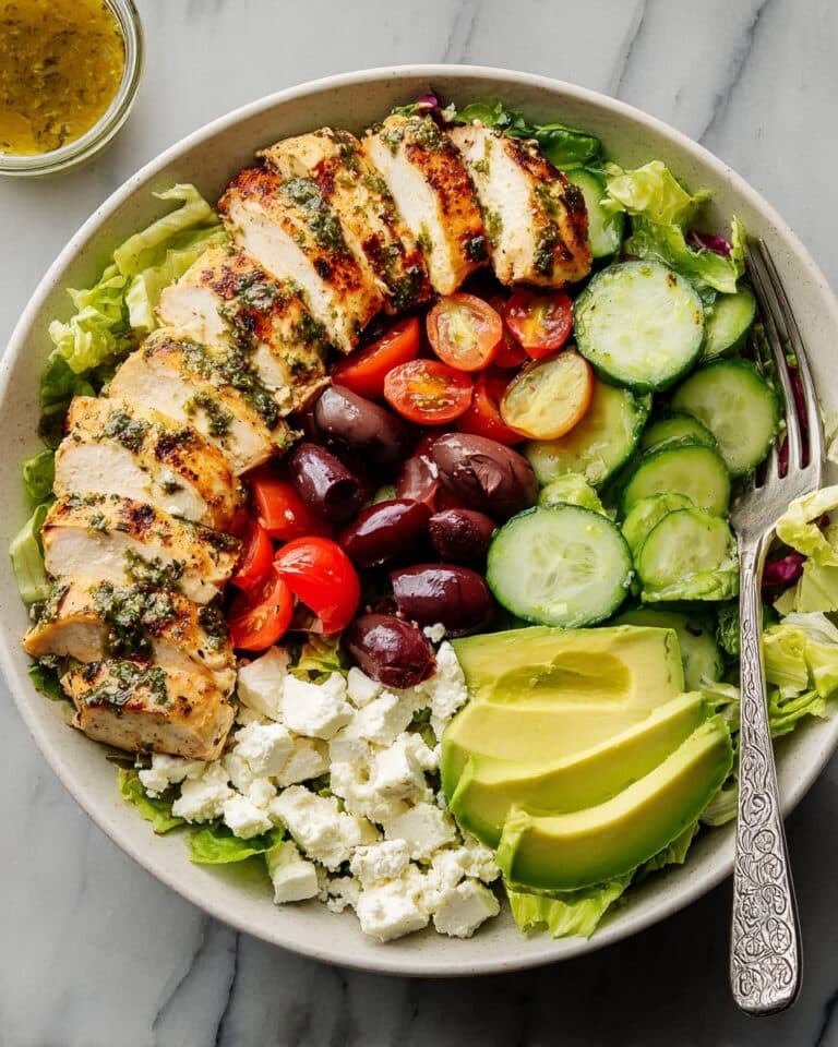 Grilled Chicken Salad with Feta, Olives, and Avocado Recipe