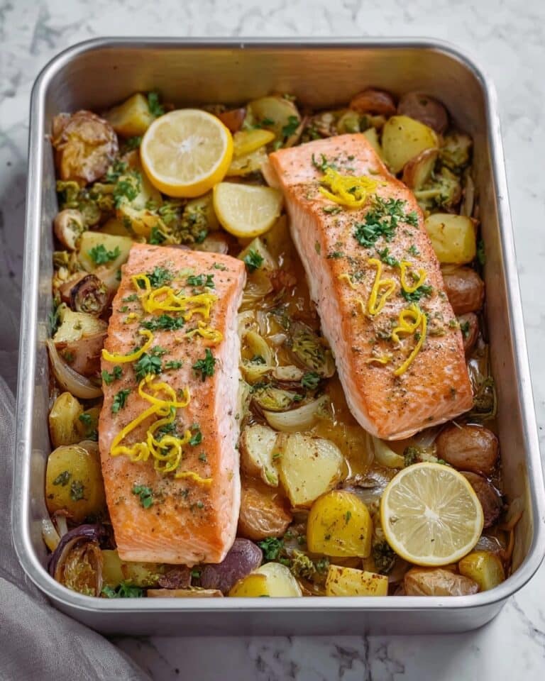 Baked Salmon with Leeks and Potatoes in a Lemon Dill Sauce Recipe