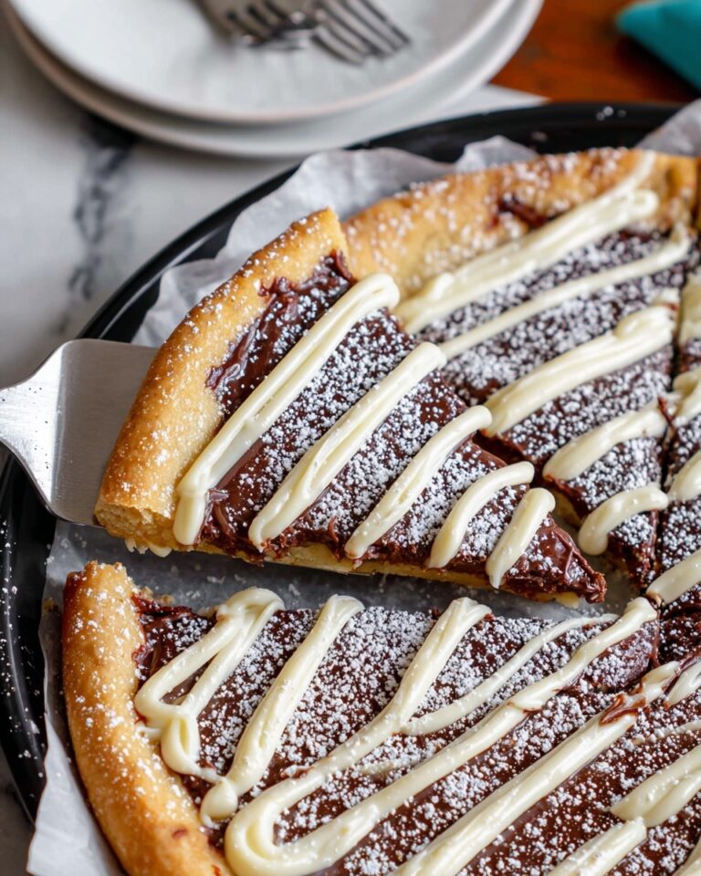 Cinnamon Sugar Dessert Pizza with Buttery Crescent Crust Recipe