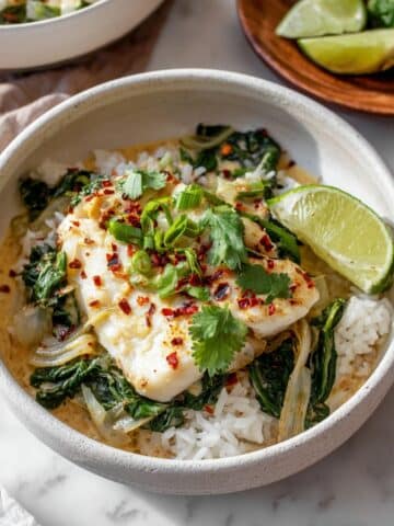 Thai-Inspired Coconut Poached Fish Recipe