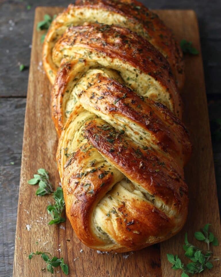 Swirled Garlic Herb and Cheese Bread Recipe
