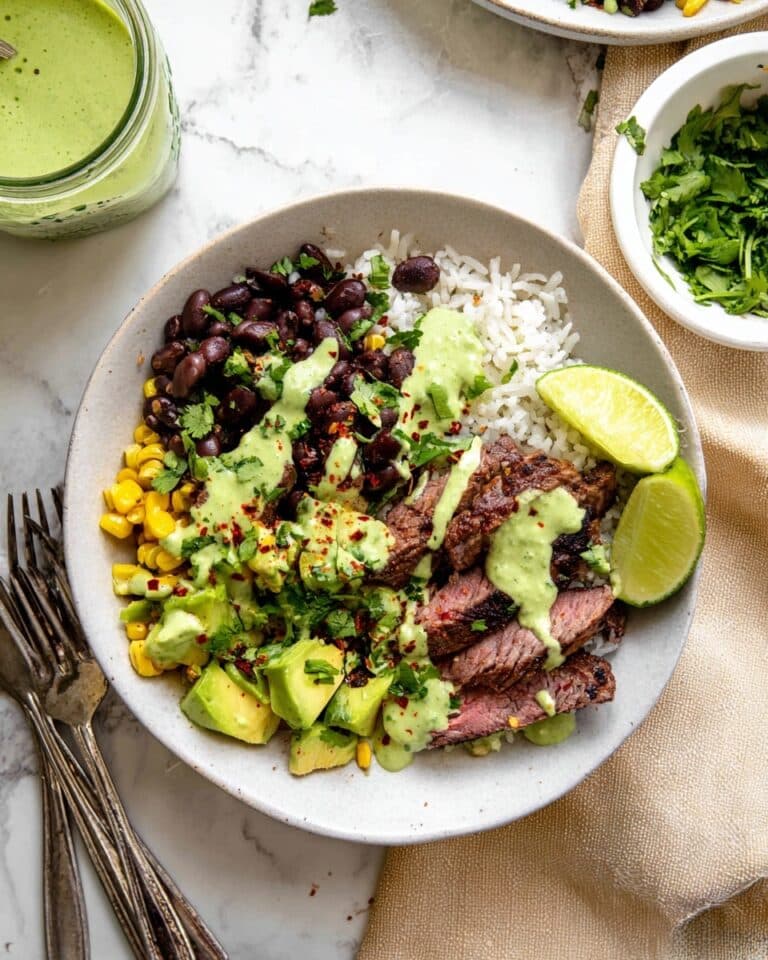 Cilantro Lime Steak and Rice Bowls Recipe