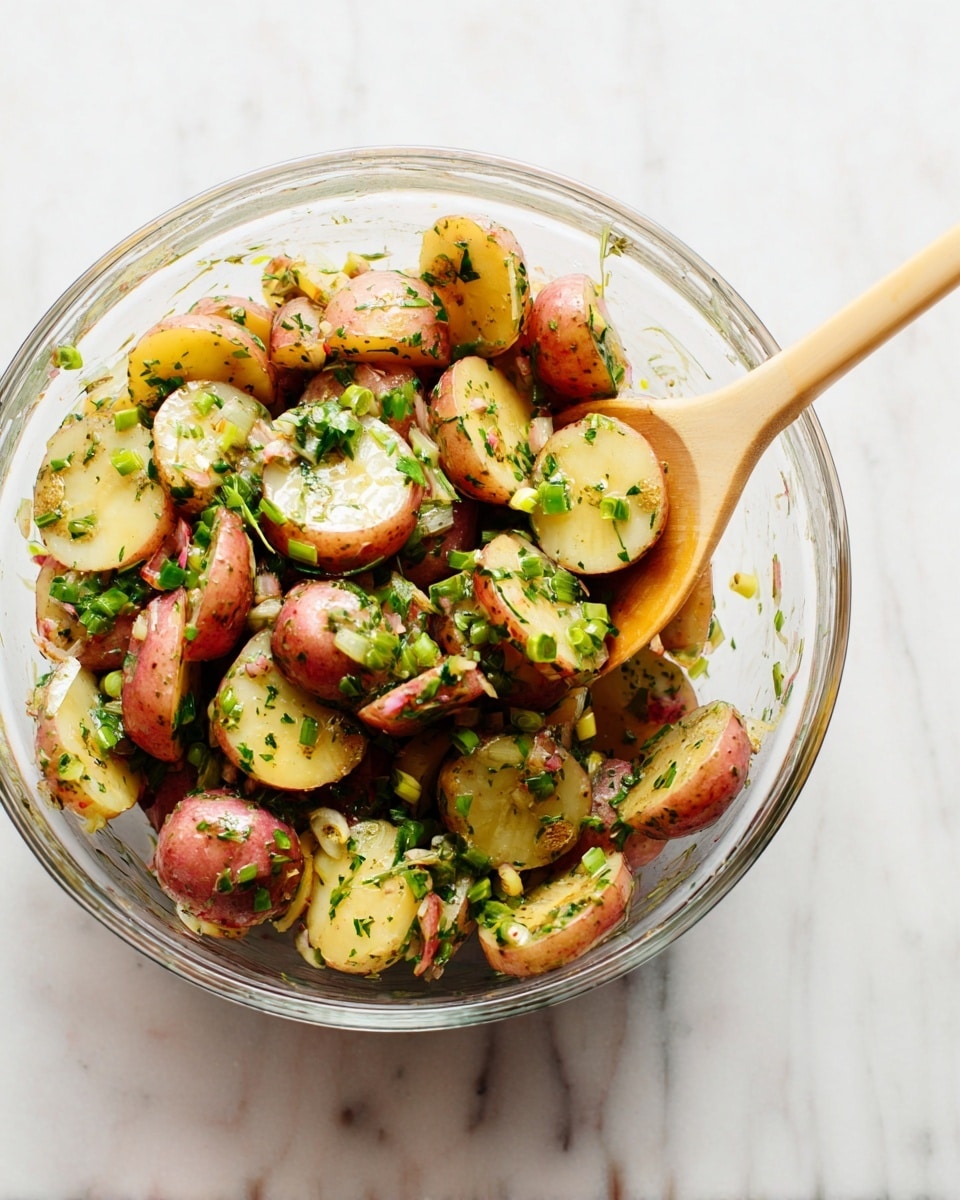Simple French-Style Potato Salad with Fresh Herbs & Mustard Vinaigrette