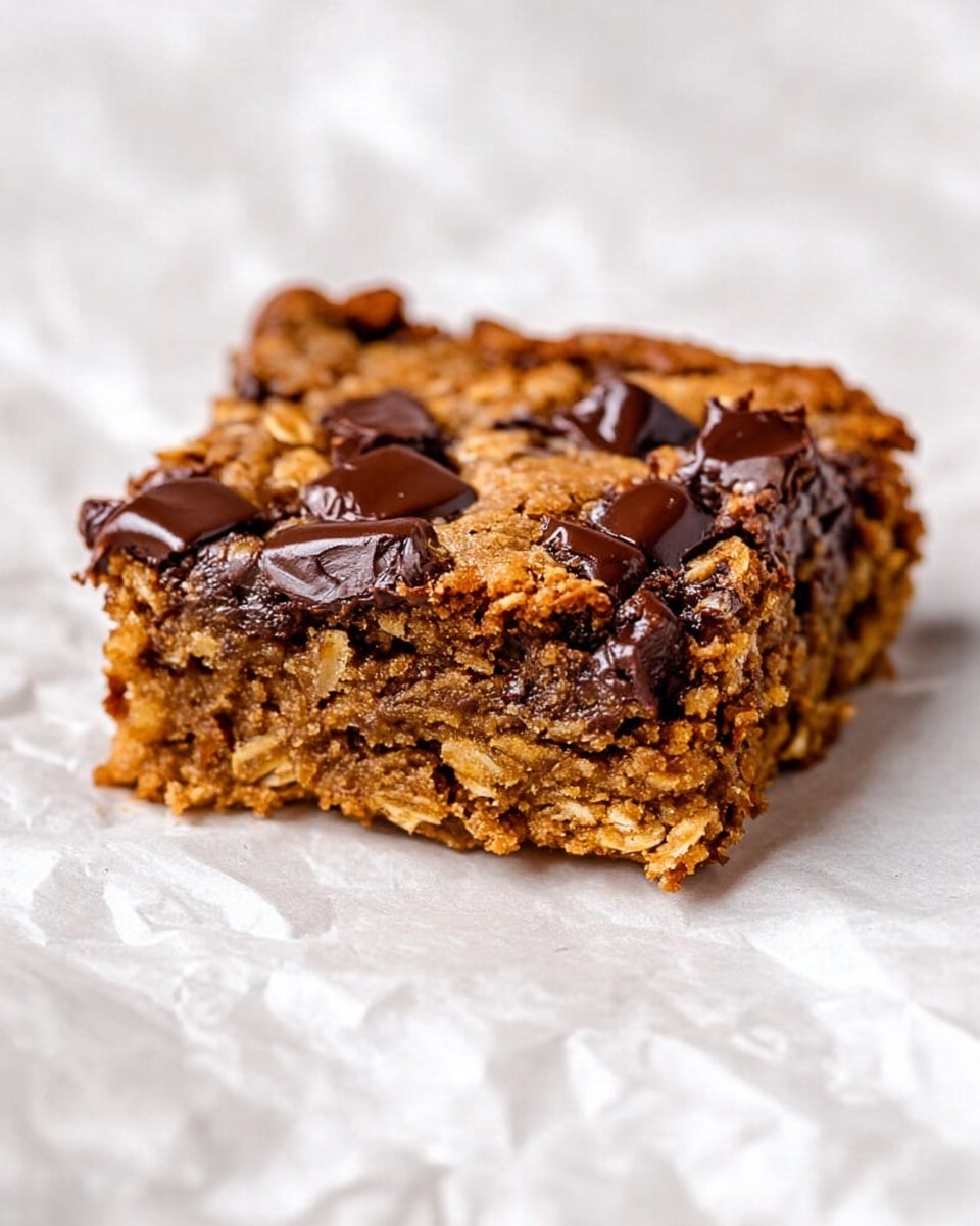 The image shows nine square brownies arranged closely on a white marbled surface. Each brownie has a rough, slightly crackled top layer that is medium brown in color and dotted with smooth, shiny dark brown chocolate chips embedded across the surface. The brownies are thick, about one layer, with visible texture on the sides that show a dense, moist interior. The edges are slightly more baked and crisp-looking, while the middle pieces appear softer. The overall look is rich and chocolatey, with a contrast between the lighter brown base and the darker chocolate chips on top. photo taken with an iphone --ar 4:5 --v 7