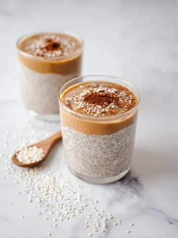 Rich & Creamy Steel Cut Overnight Oats with Tahini, Cinnamon, and Honey Recipe