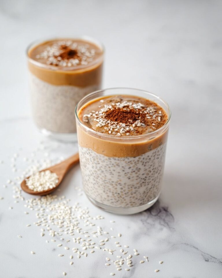 Rich & Creamy Steel Cut Overnight Oats with Tahini, Cinnamon, and Honey Recipe