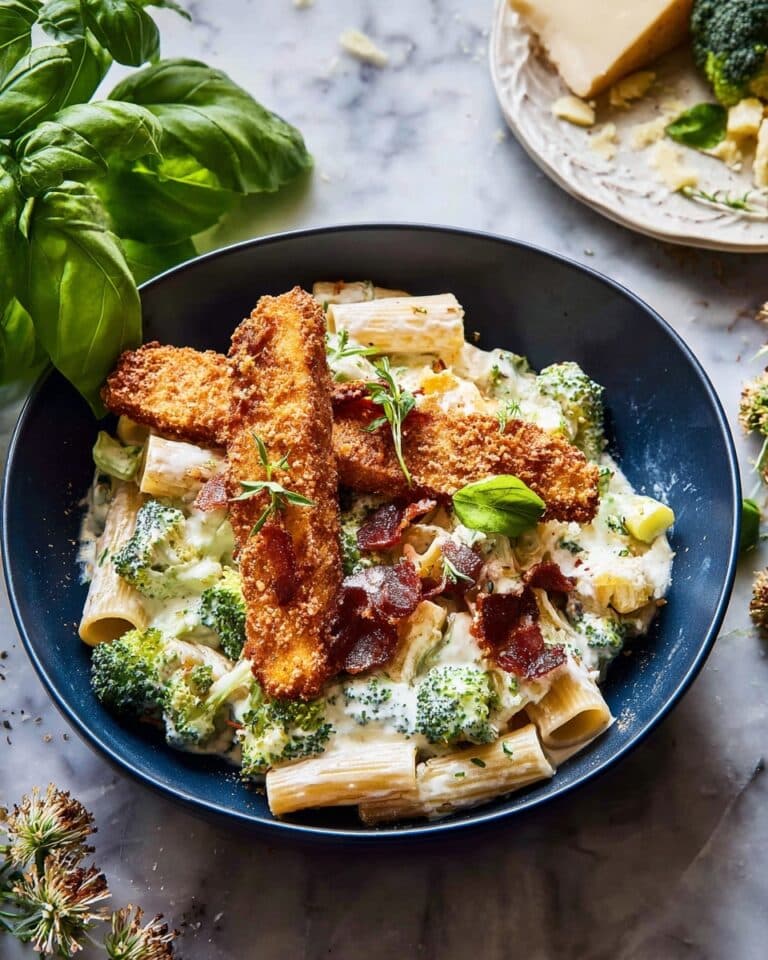 Parmesan Chicken Florentine with Broccoli Pasta Recipe