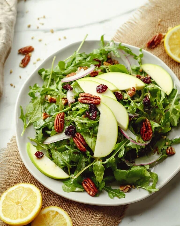 Apple Pecan Arugula Salad with Lemon Vinaigrette Recipe