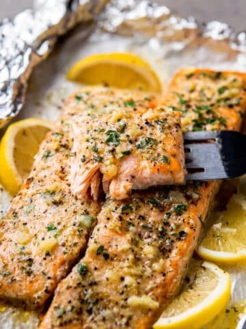 Baked Lemon Garlic Butter Salmon Recipe