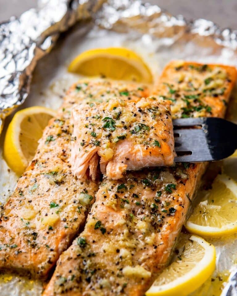 Baked Lemon Garlic Butter Salmon Recipe
