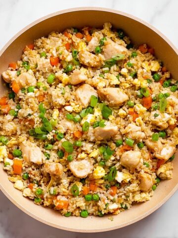 Cauliflower Chicken Fried Rice (30 Minute Healthy Takeout Twist) Recipe