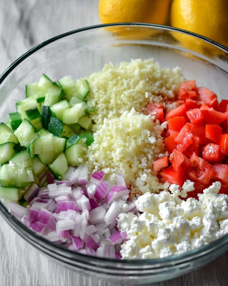 Keto Greek Cauliflower Rice with Feta, Dill, and Vegetables Recipe