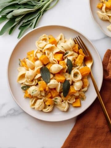 Butternut Squash and Sage Pasta with Browned Butter and Pecorino Romano Recipe