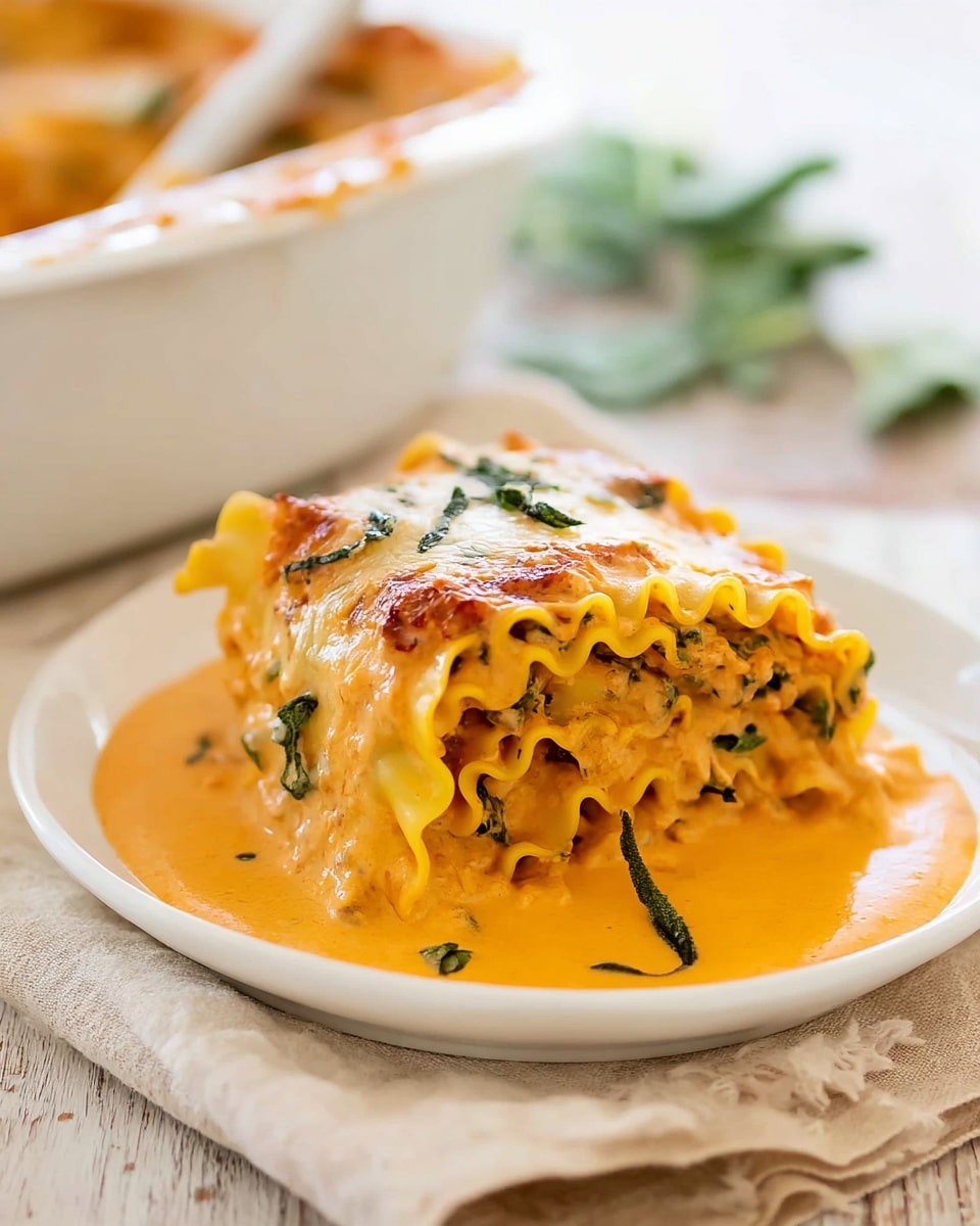The dish is a baked casserole in a white rectangular ceramic dish, with a top layer of melted orange cheese that looks soft and smooth with some slight bubbling. Scattered thin green herb leaves are sprinkled on top, adding a fresh touch. Beneath the cheese, a layer of shredded or shredded light brown filling is slightly visible around the edges. The dish rests on a light beige woven cloth on a white marbled surface, with a white cloth napkin and a silver spoon nearby. photo taken with an iphone --ar 4:5 --v 7