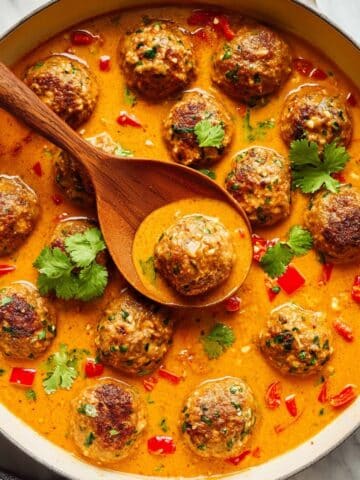 Easy Thai-Inspired Turkey Meatballs in Coconut Curry Sauce Recipe