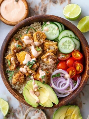 Crispy Bang Bang Chicken and Rice Bowls Recipe