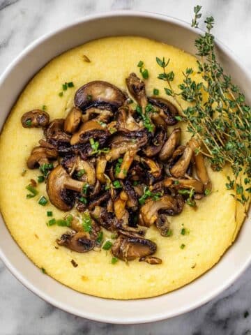 Creamy Parmesan Polenta with Mushrooms Recipe