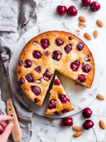 Sweet Cherry Almond Cake Recipe