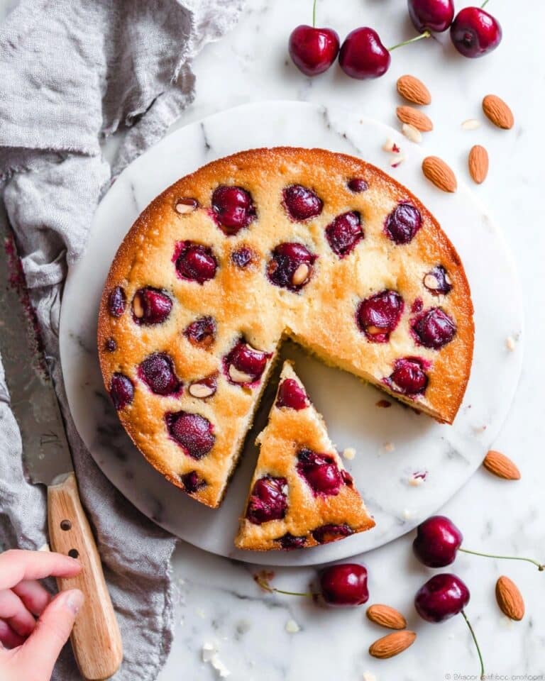 Sweet Cherry Almond Cake Recipe