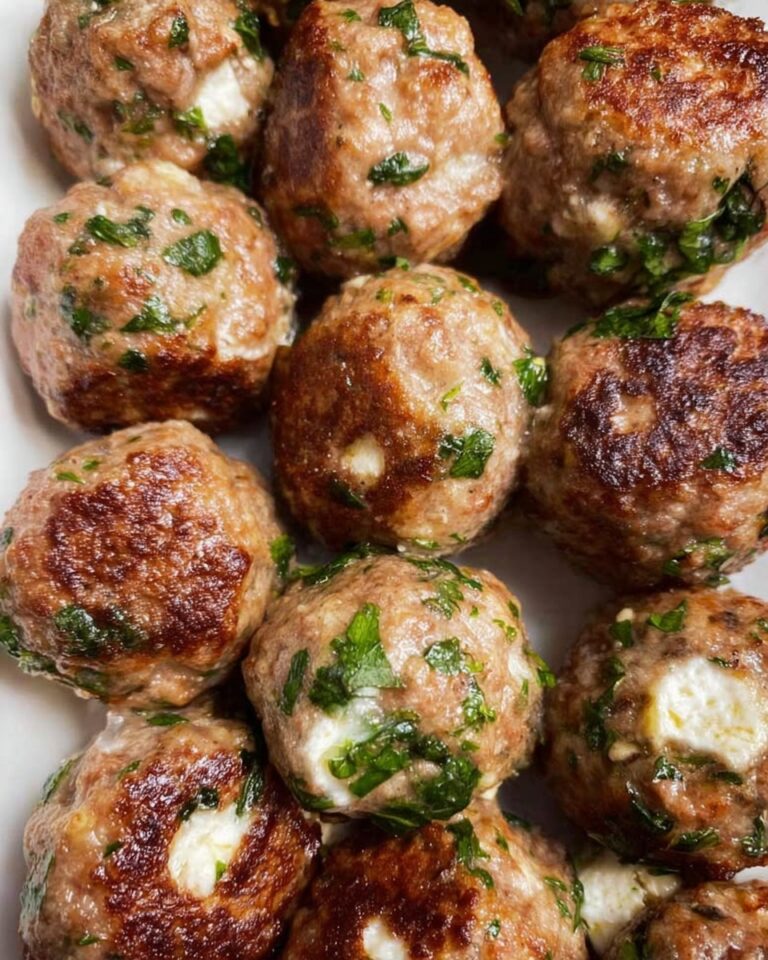Spinach Garlic Meatballs Stuffed With Mozzarella Recipe