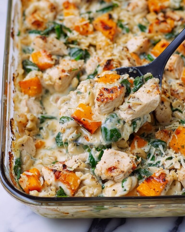 Boursin Orzo Bake with Chicken and Veggies Recipe