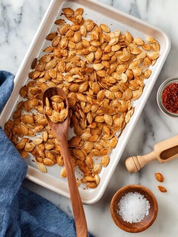 Roasted Pumpkin Seeds with Olive Oil, Sea Salt, and Chili Powder Recipe