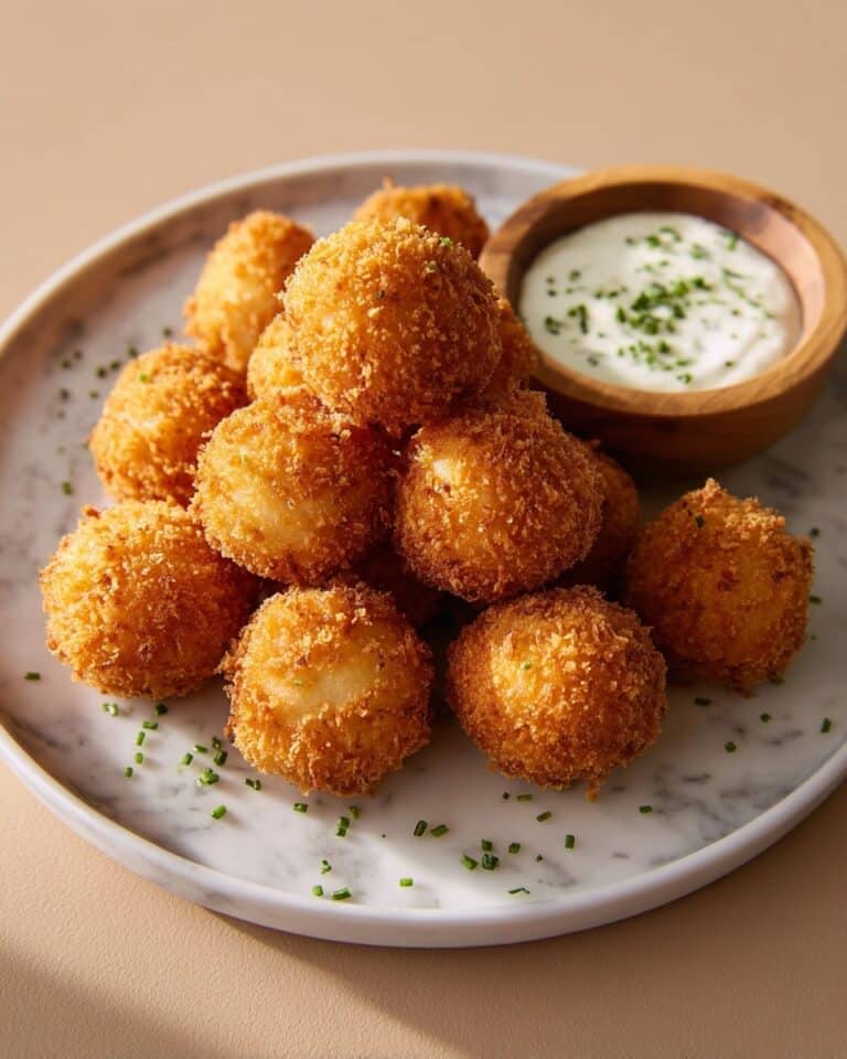 Cheesy Fried Mashed Potato Balls Recipe