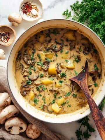Cozy White Bean Mushroom Stew (Vegan) Recipe