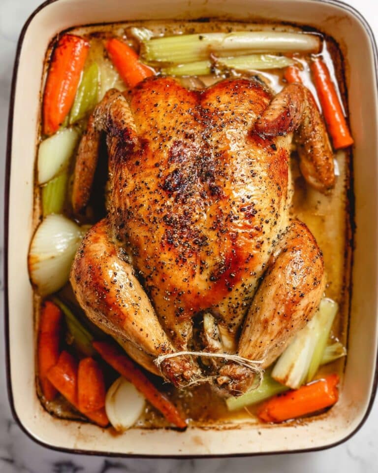 Easy Whole Roasted Chicken with Lemon and Herbs Recipe