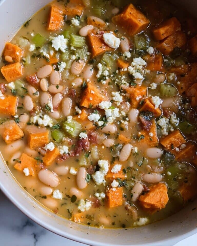 Feta Sweet Potato and White Bean Soup Recipe