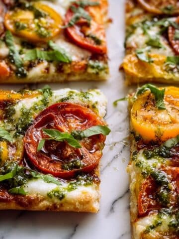 Pesto Caprese Puff Pastry Pizza Recipe