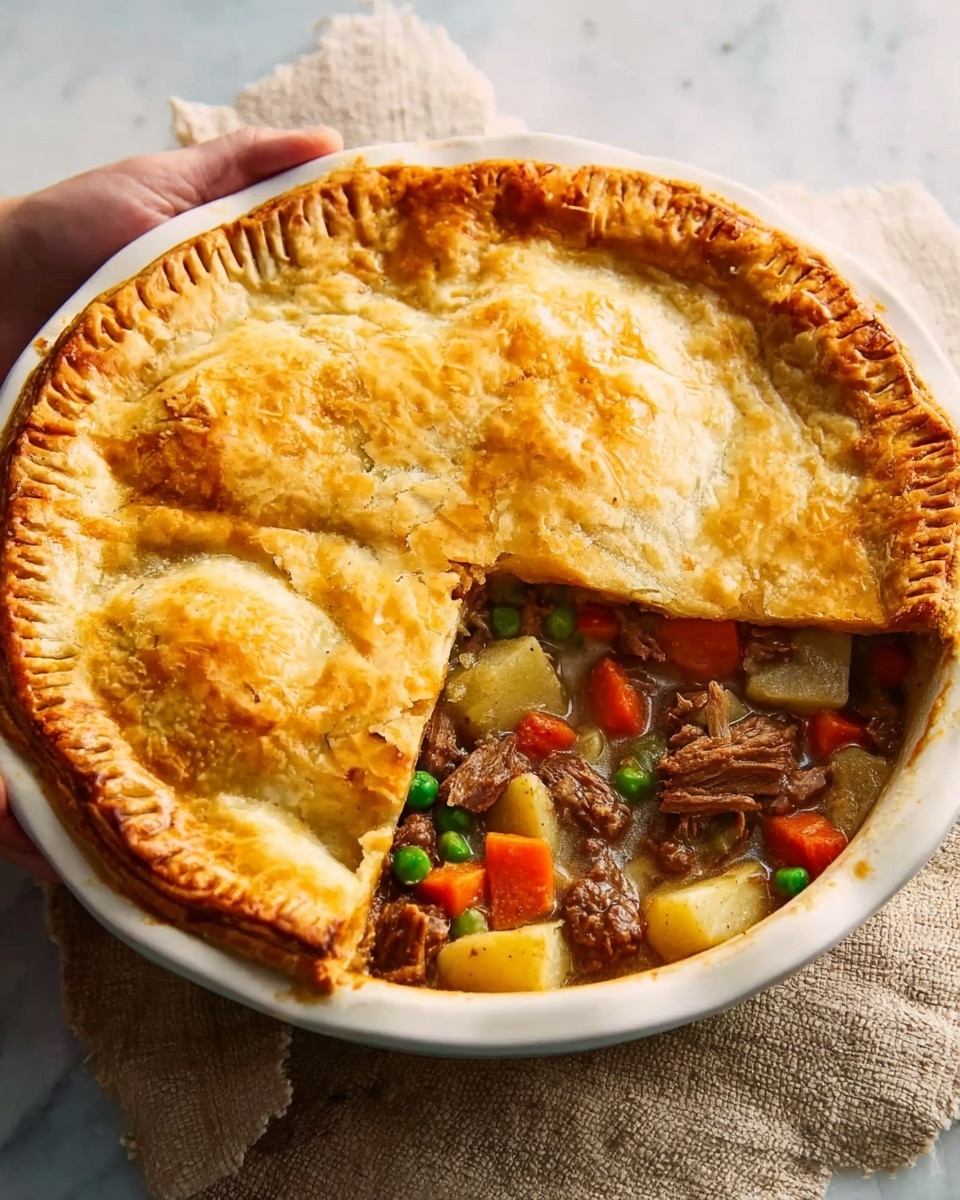 The image shows a clear glass bowl on a white marbled surface. Inside the bowl, there are three layers placed next to each other, not mixed: bright green peas on the left side, light yellow cubed potatoes with small bits of red on the top right, and dark brown cooked meat pieces on the bottom right. A woman's hand is holding a spoon above the bowl, ready to mix the ingredients. The overall color contrast between the bright peas, pale potatoes, and dark meat is clear and vibrant. Photo taken with an iphone --ar 4:5 --v 7