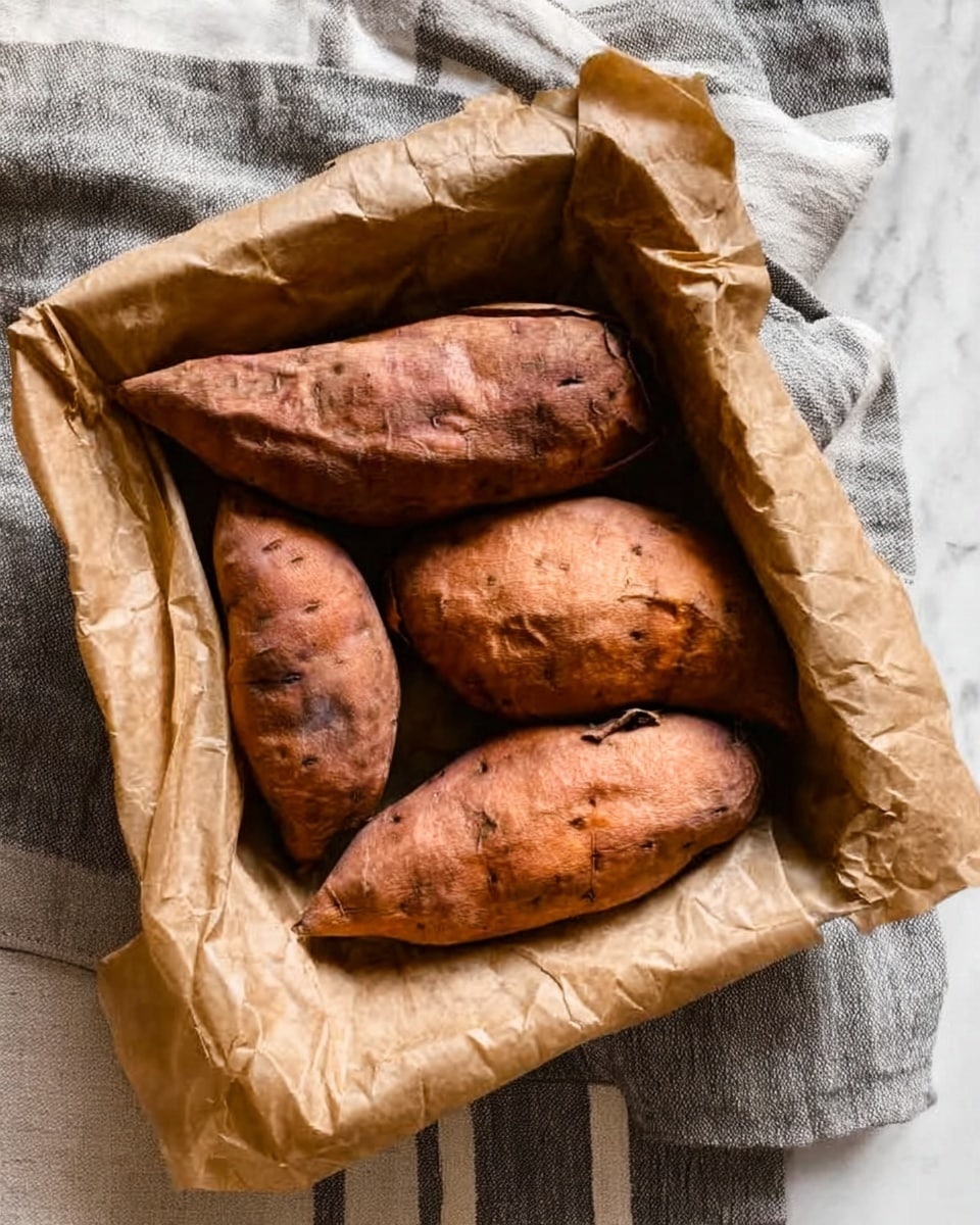 The image shows six halves of roasted sweet potatoes arranged on a white marbled surface. Each sweet potato half is split open with a soft orange inside, topped with a layer of cooked green vegetables that look like spinach or kale. On top of the greens, there is a generous layer of shredded white cheese that slightly melts over the sides. The skin of the sweet potatoes is slightly charred and textured, adding contrast to the bright orange flesh and white cheese shreds. The whole scene is bright and close up, capturing the warm, fresh look of the dish. photo taken with an iphone --ar 4:5 --v 7