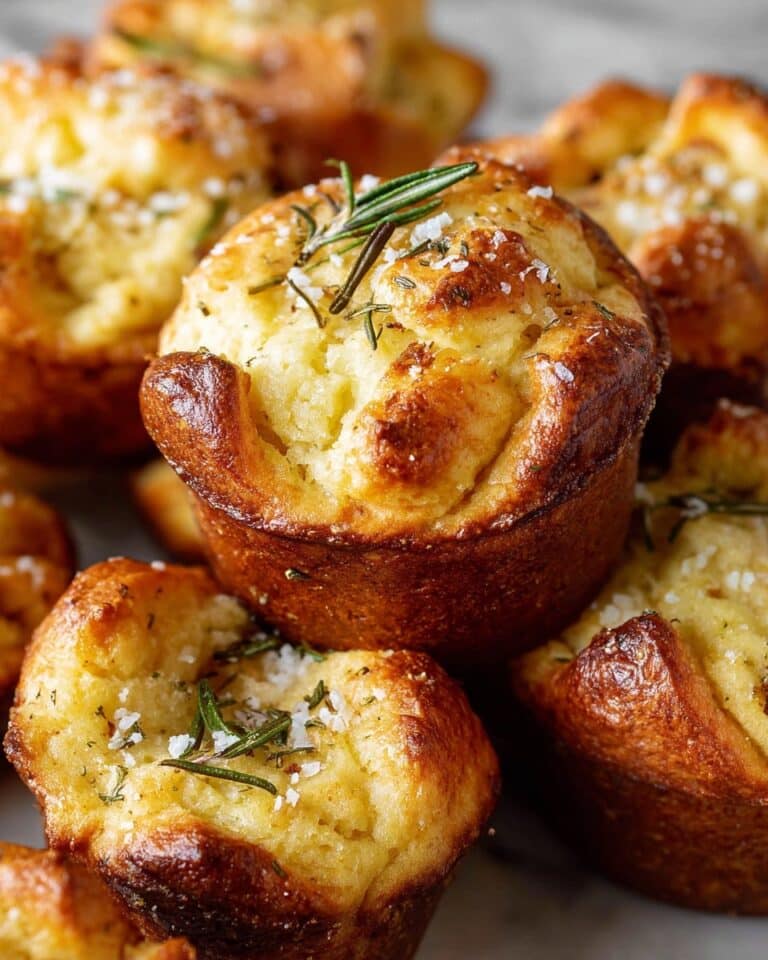 Easy Garlic Rosemary Focaccia Muffins Recipe