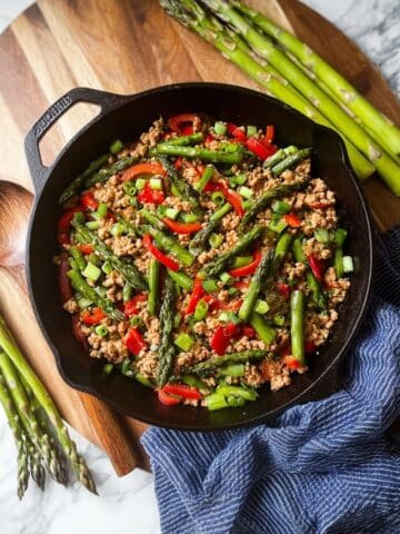 One-Pan Ground Turkey and Asparagus Stir-Fry Recipe