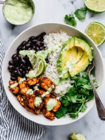 Easy Cilantro Lime Shrimp Bowls Recipe