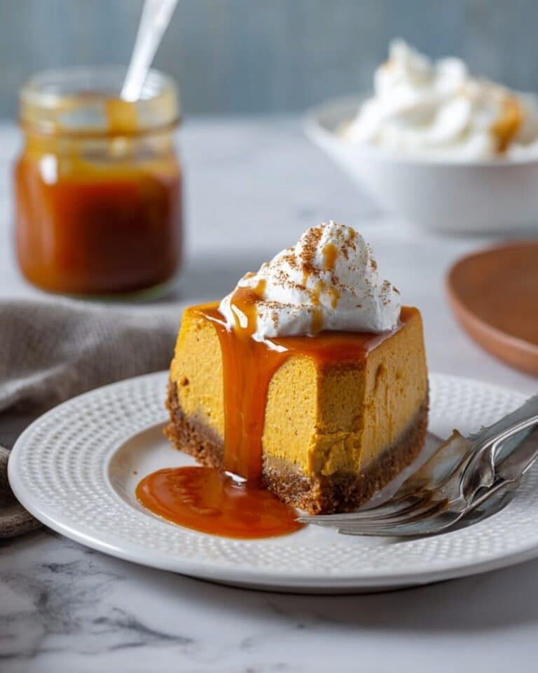 Pumpkin Cheesecake with Caramel Sauce Recipe