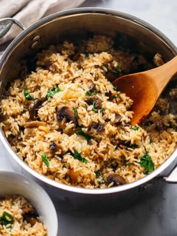 Moussaka Beef Rice Pilaf with Eggplant, Chickpeas, and Greek Flavors Recipe