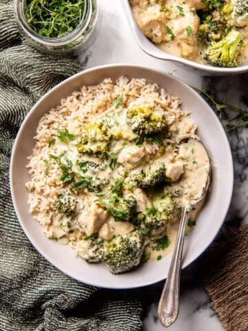 Crockpot Creamy Broccoli Cheddar Chicken Recipe