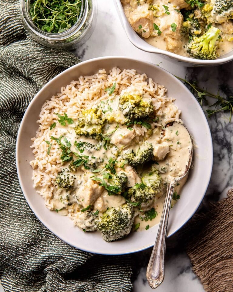 Crockpot Creamy Broccoli Cheddar Chicken Recipe
