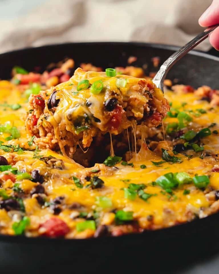 Cheesy Chicken Burrito Skillet Recipe