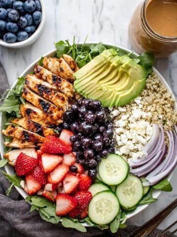 Berry Chicken Quinoa Salad with Strawberry-Balsamic Vinaigrette Recipe