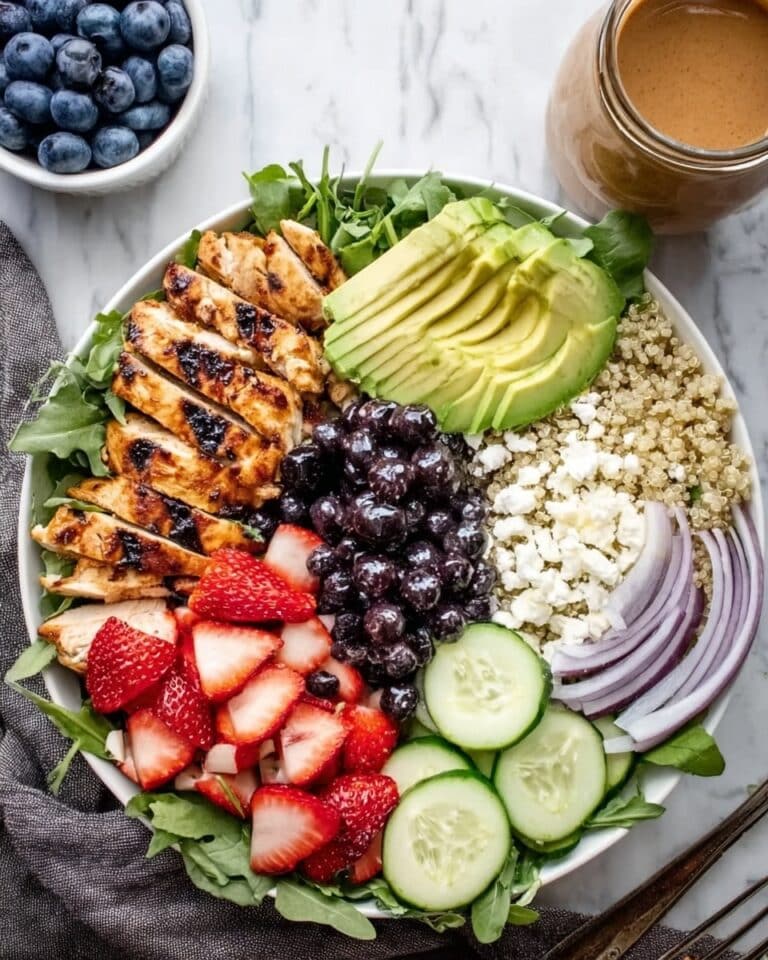 Berry Chicken Quinoa Salad with Strawberry-Balsamic Vinaigrette Recipe