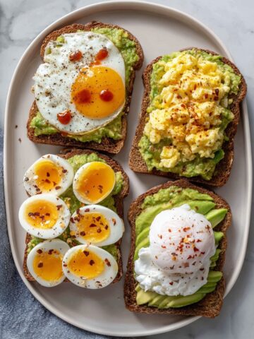 Avocado Toast with Egg 4 Ways Recipe