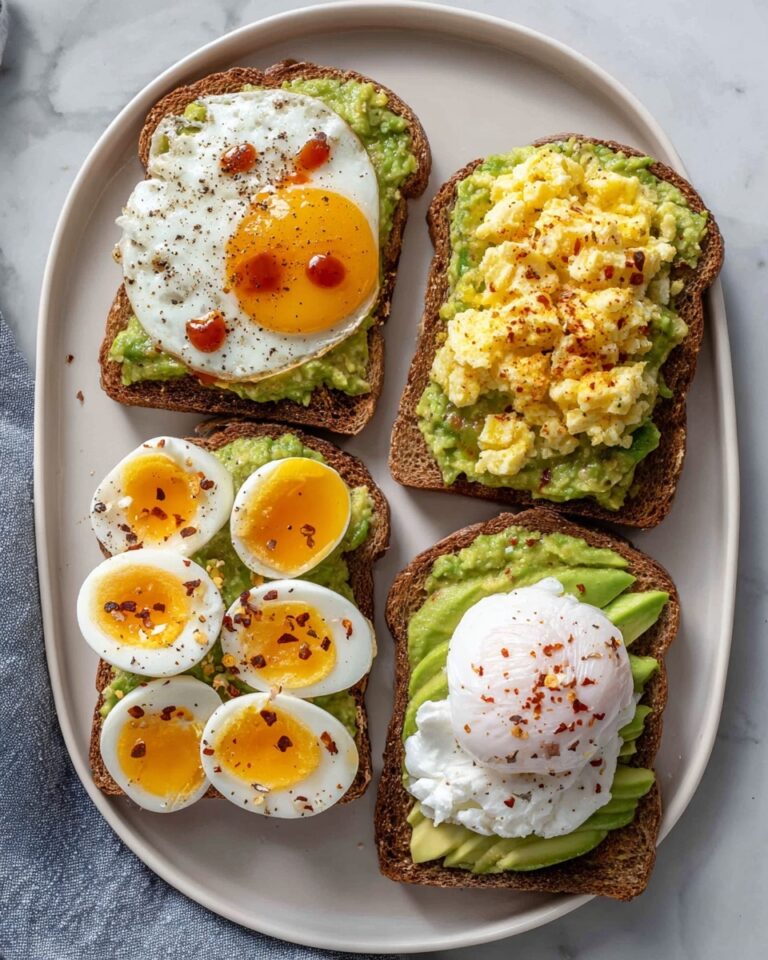 Avocado Toast with Egg 4 Ways Recipe